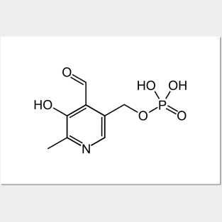 Vitamin B6 Pyridoxal Phosphate C8H10NO6P Molecule Posters and Art